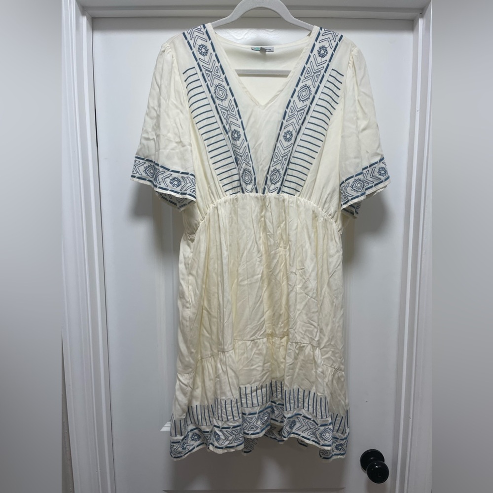Kervology V neck casual day dress